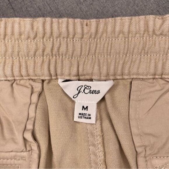 J. Crew Tie Waist Camp Pant Relaxed Fit Khaki Pants Tan Beige Medium - Picture 13 of 16